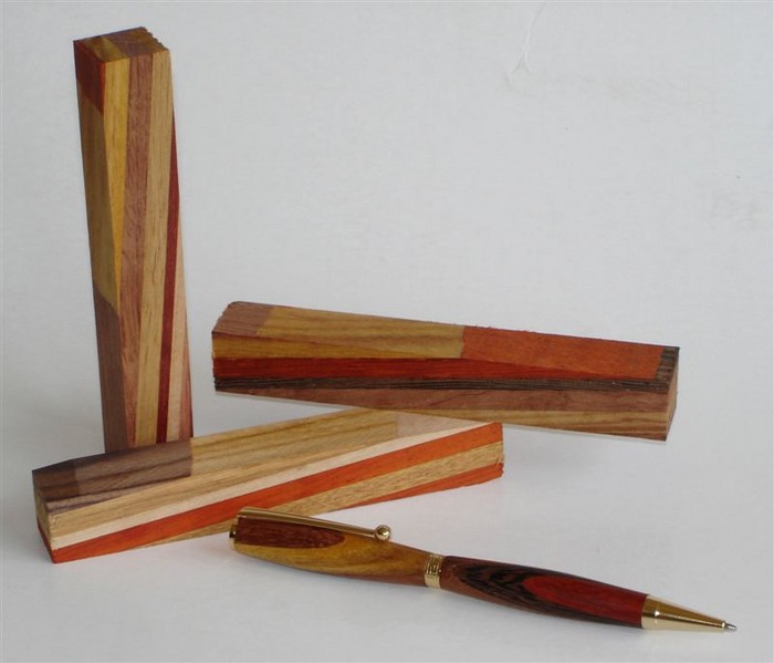 Yellow Heart Wood Pen Blanks