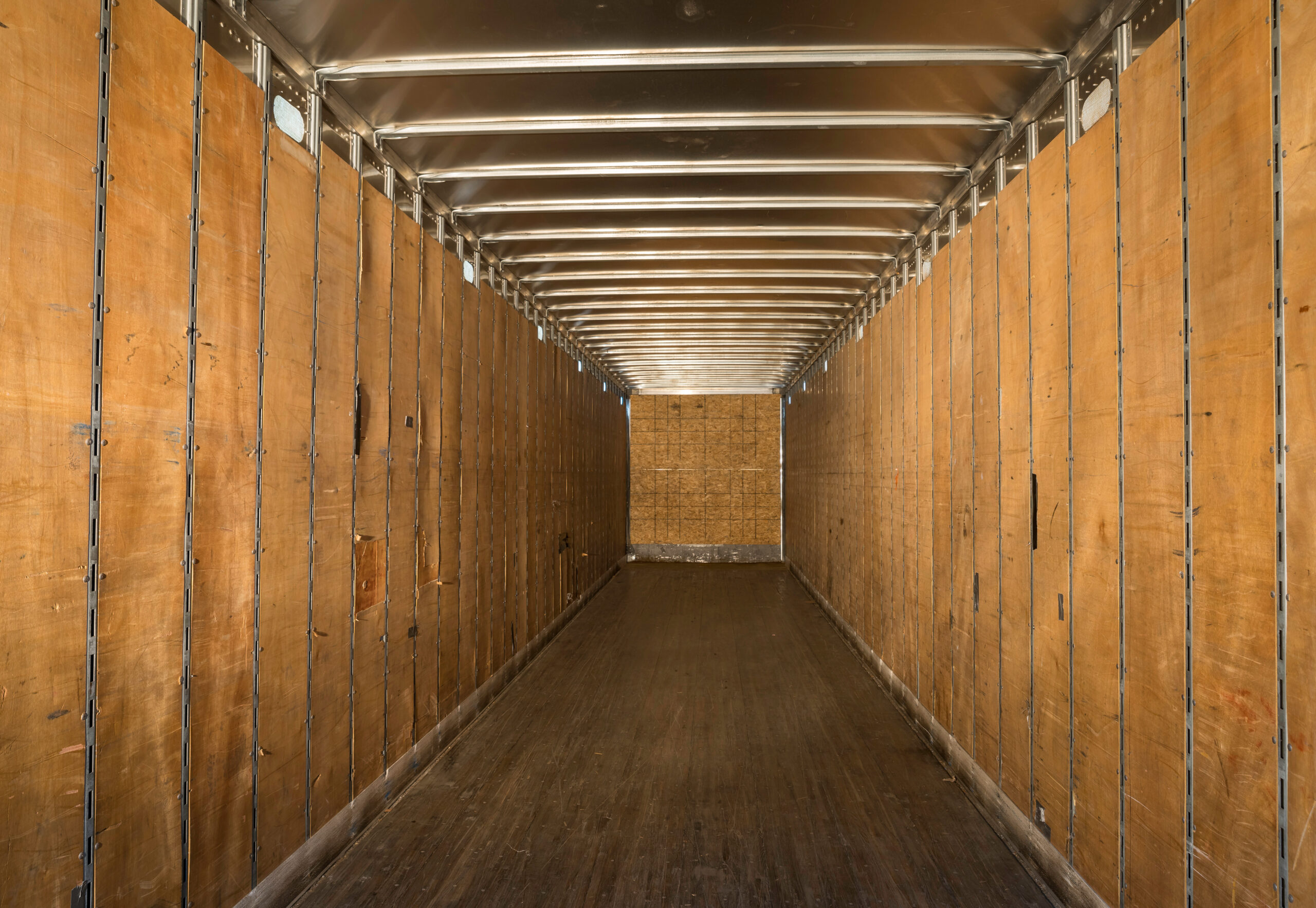 Empty old truck trailer
